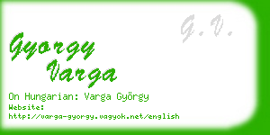 gyorgy varga business card