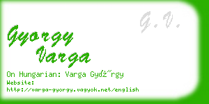 gyorgy varga business card